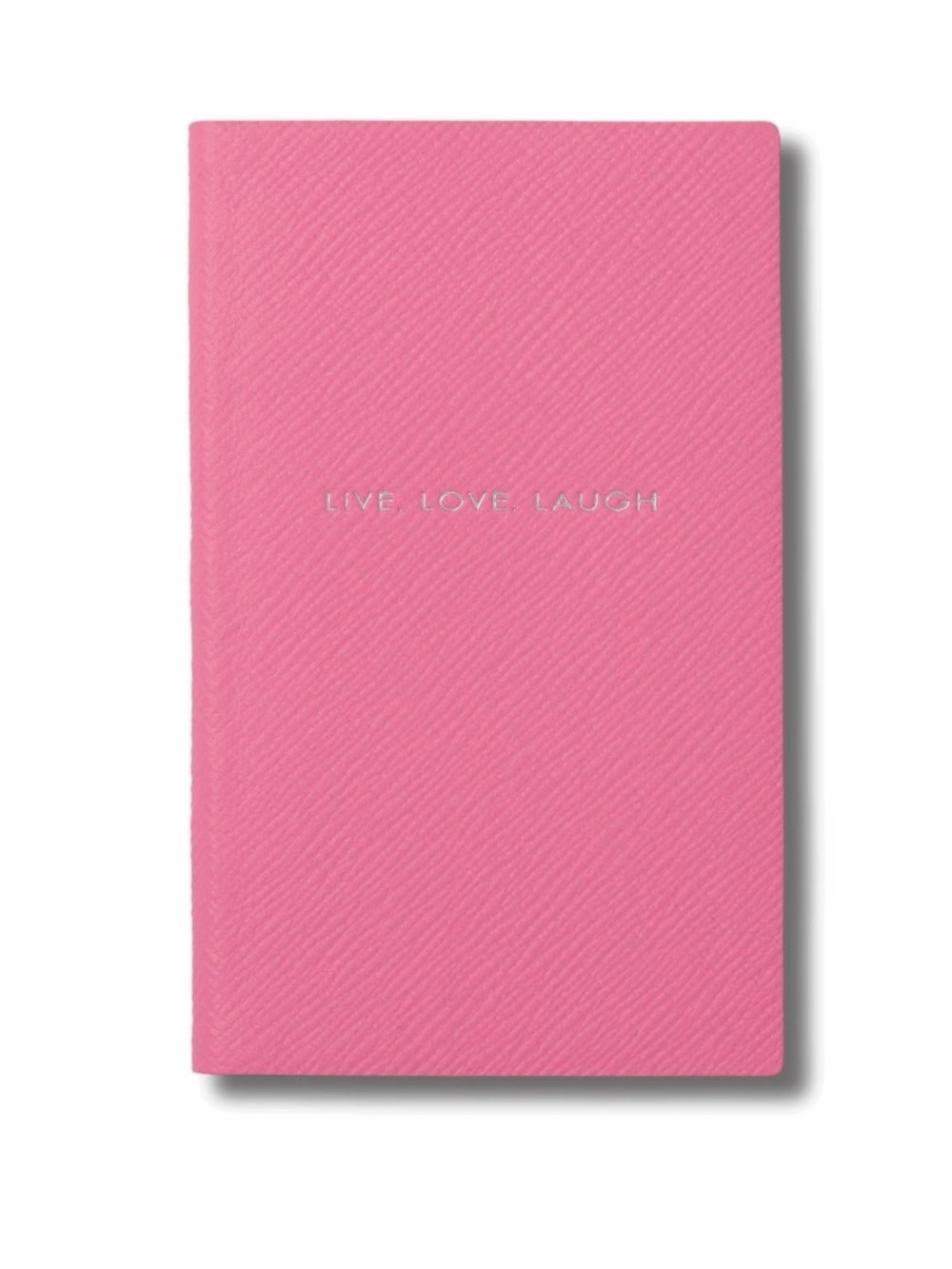 Smythson Pink 'Live Love Laugh' Pocket Journal